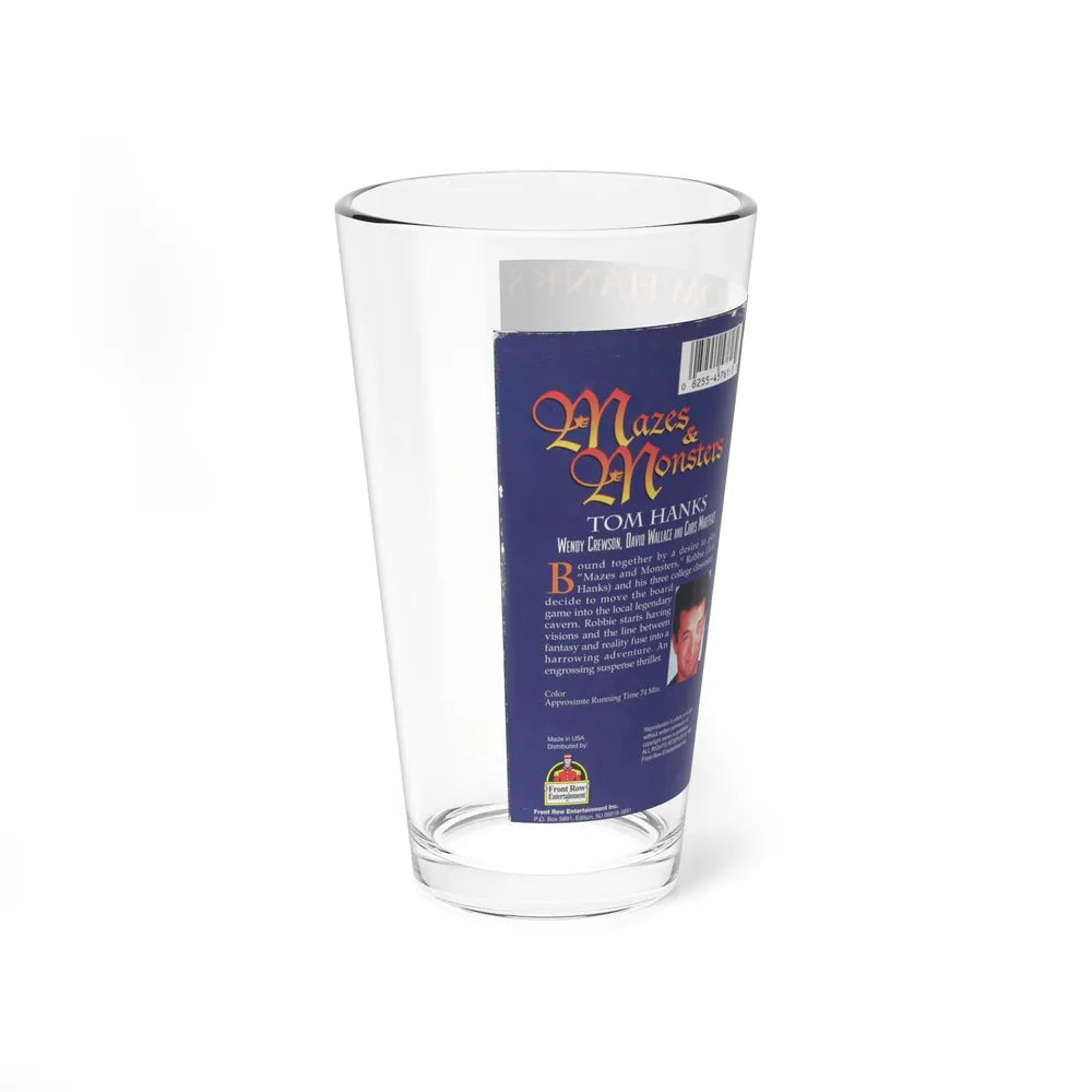 MAZES & MONSTERS TOM HANKS (VHS COVER) Pint Glass 16oz - Go Mug Yourself