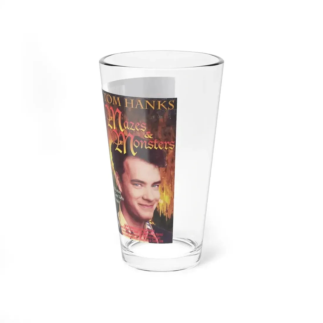MAZES & MONSTERS TOM HANKS (VHS COVER) Pint Glass 16oz - Go Mug Yourself