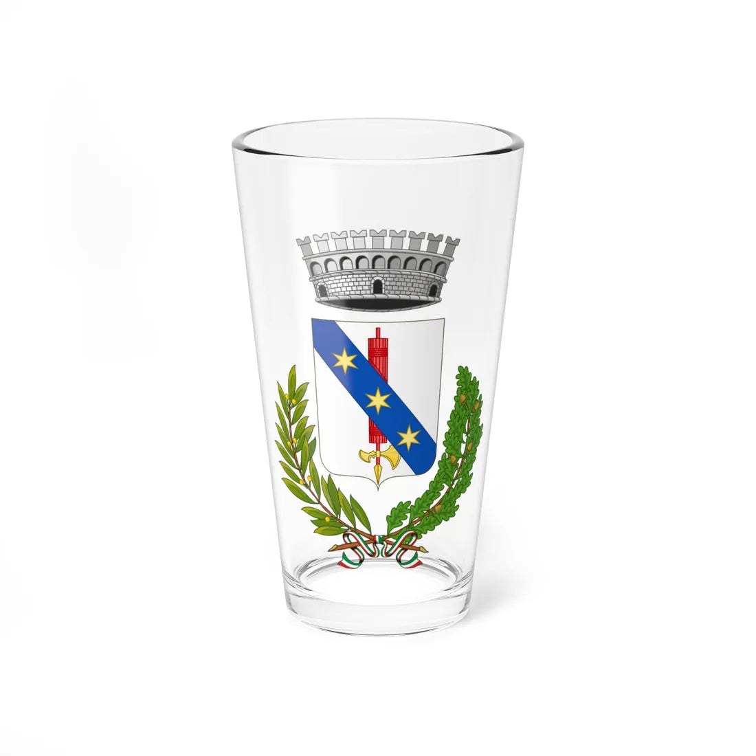Mazzarino-Stemma (Italy) (Coat of Arms) Pint Glass 16oz 16oz - Go Mug Yourself