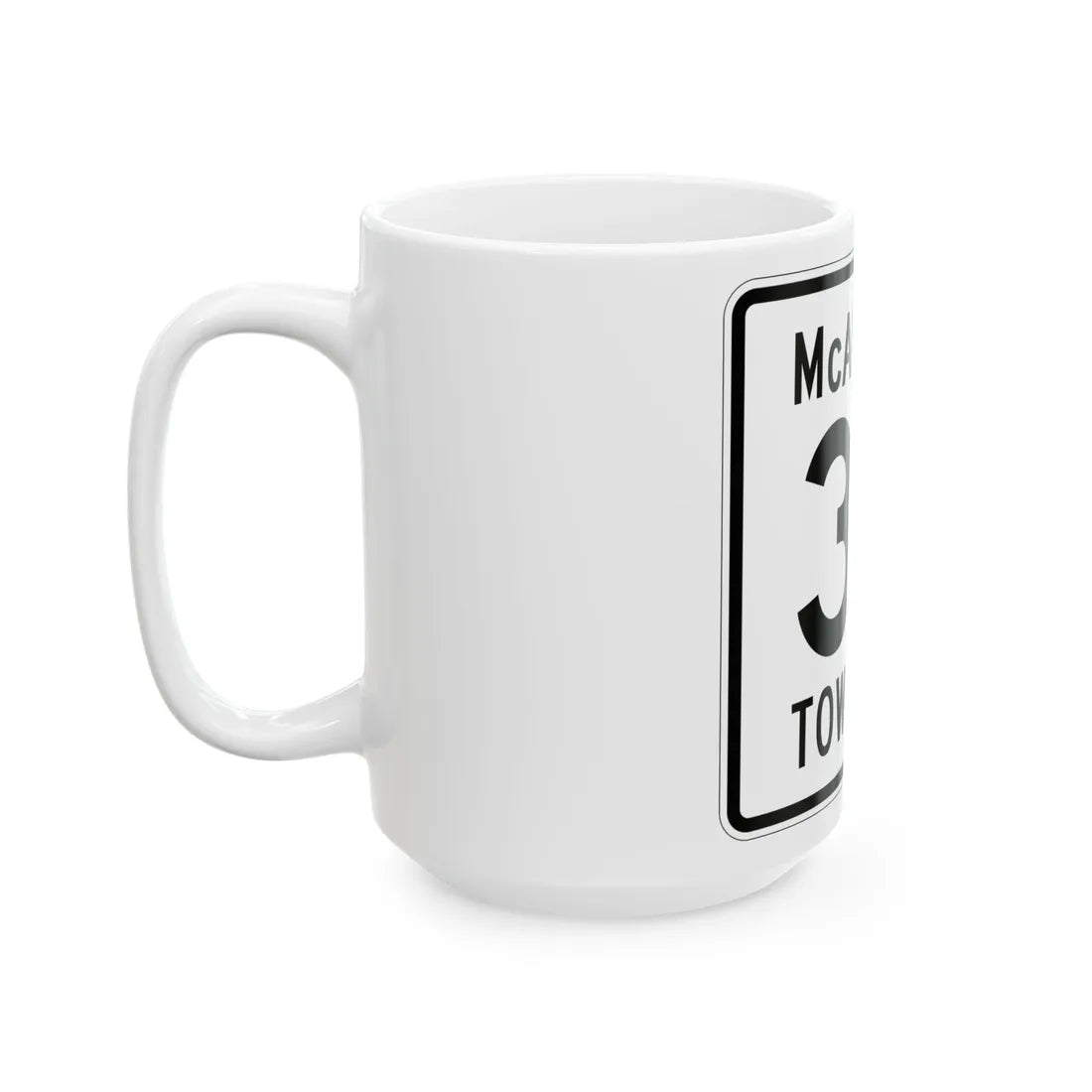 McArthur Township Route 36 Logan County Ohio (Ohio) (Road Sign) White Coffee Mug - Go Mug Yourself