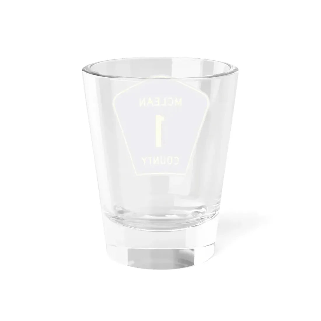McLean County 1 (Illinois) (Road Sign) Shot Glass 1.5oz - Go Mug Yourself