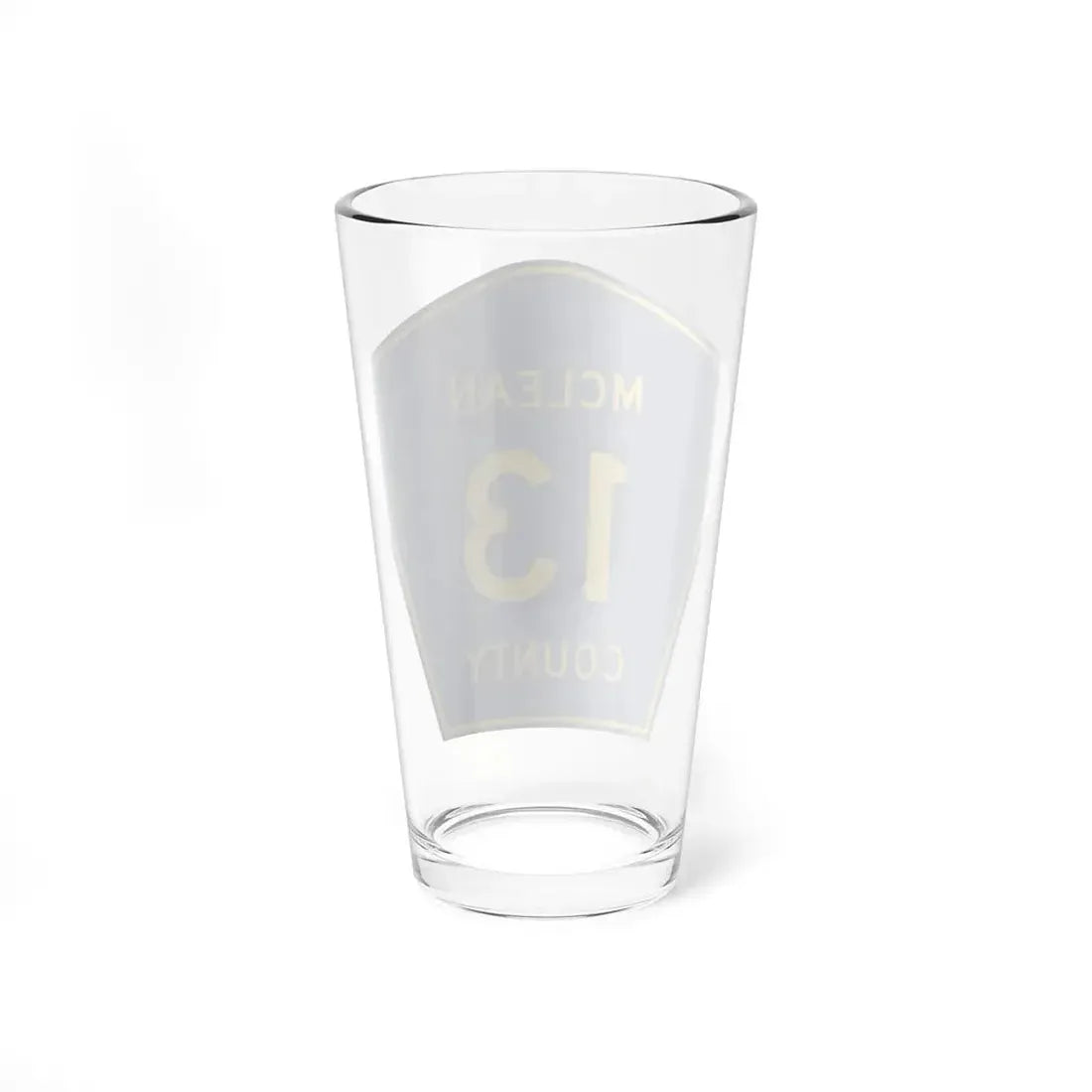 McLean County 13 (Illinois) (Road Sign) Pint Glss 16oz - Go Mug Yourself