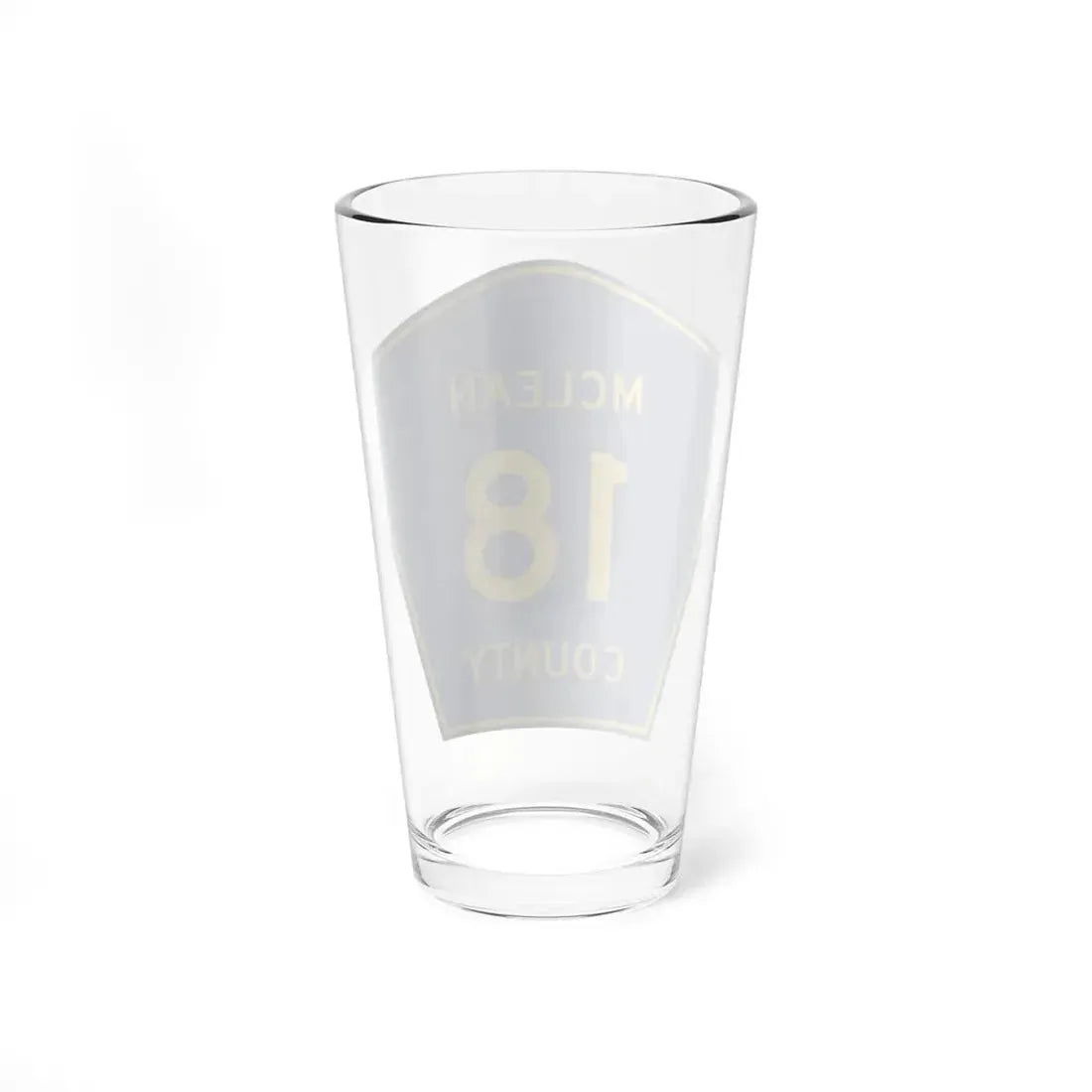 McLean County 18 (Illinois) (Road Sign) Pint Glss 16oz - Go Mug Yourself