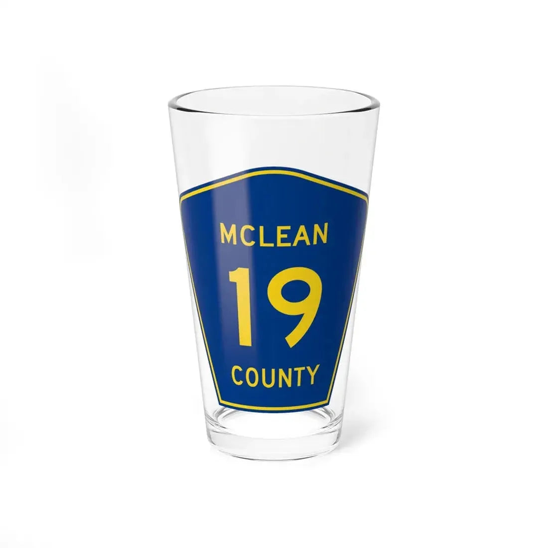 McLean County 19 (Illinois) (Road Sign) Pint Glss 16oz 16oz - Go Mug Yourself