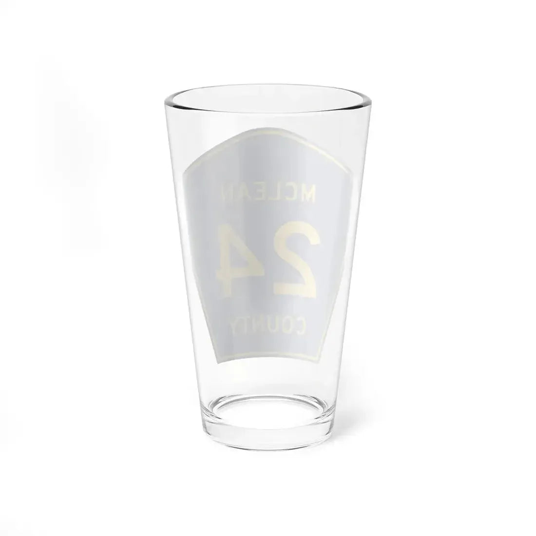 McLean County 24 (Illinois) (Road Sign) Pint Glss 16oz - Go Mug Yourself
