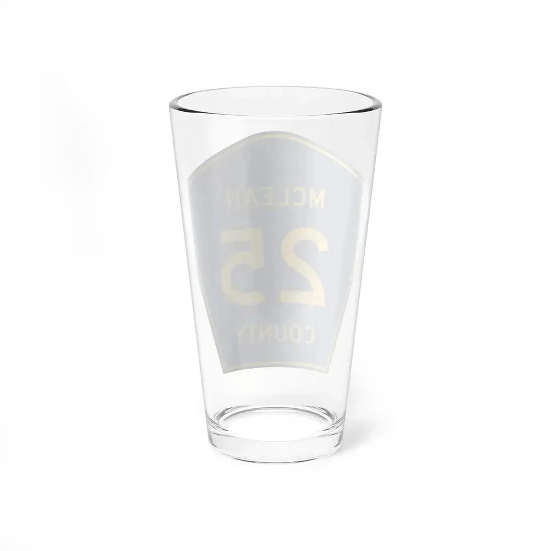 McLean County 25 (Illinois) (Road Sign) Pint Glss 16oz - Go Mug Yourself