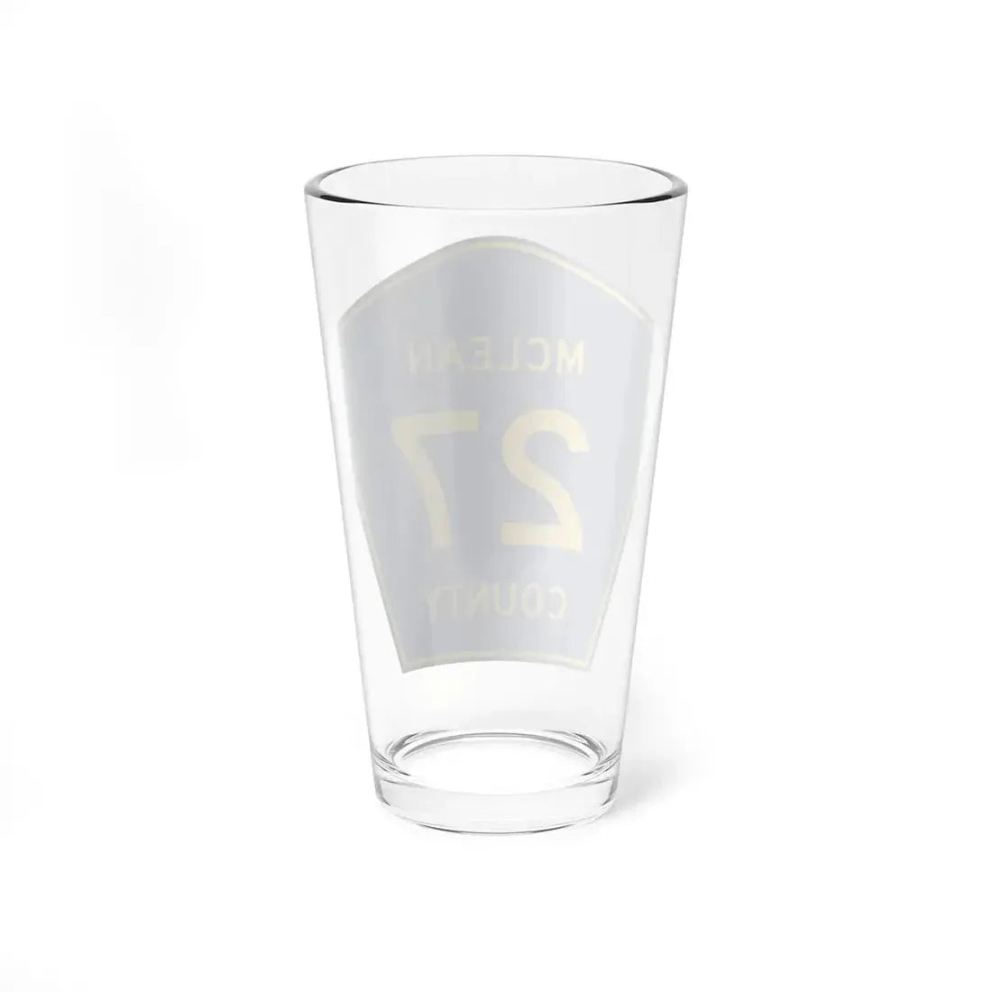 McLean County 27 (Illinois) (Road Sign) Pint Glss 16oz - Go Mug Yourself