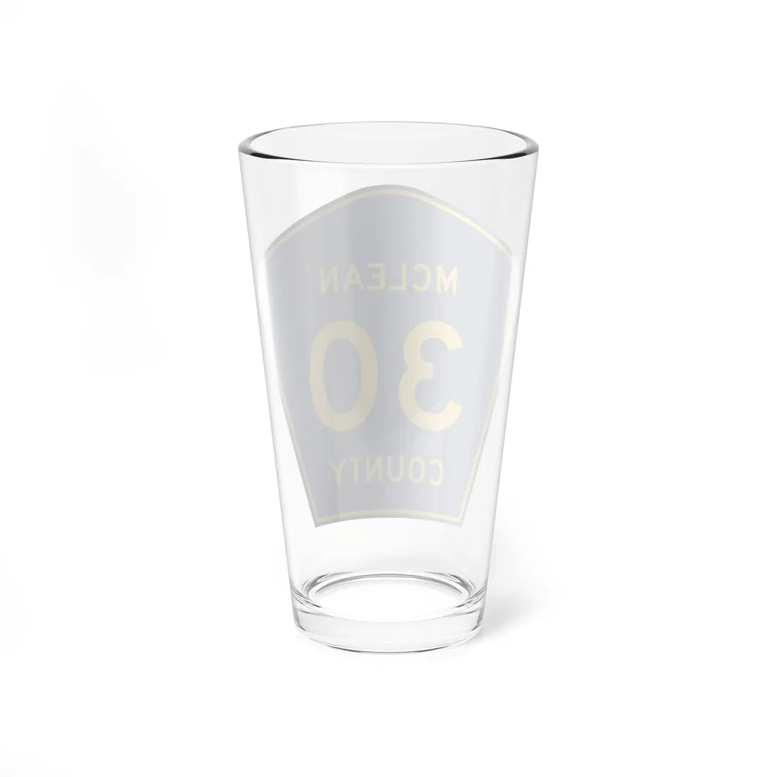 McLean County 30 (Illinois) (Road Sign) Pint Glass 16oz - Go Mug Yourself