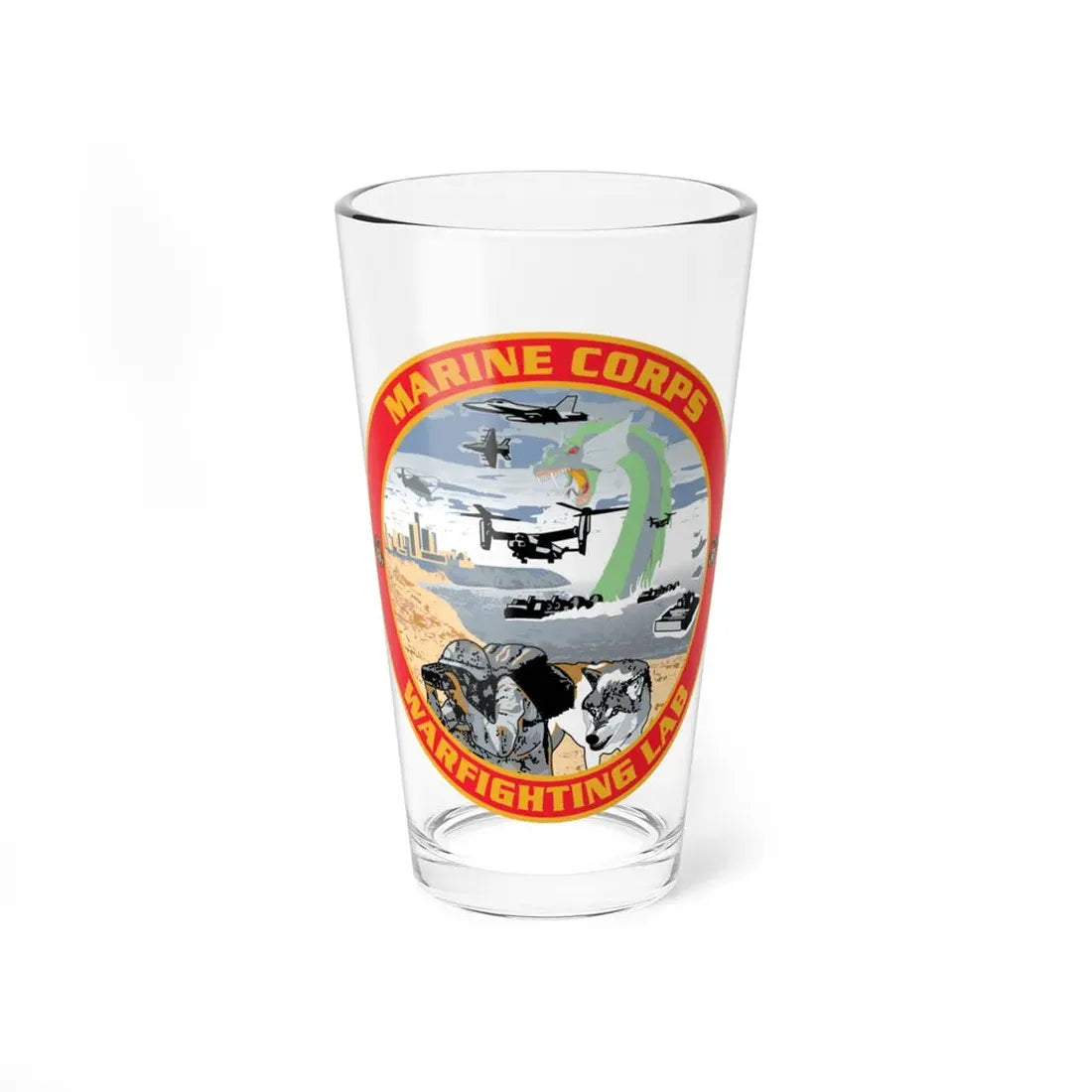 MCWL Warfighting Lab (USMC) Pint Glass 16oz 16oz - Go Mug Yourself