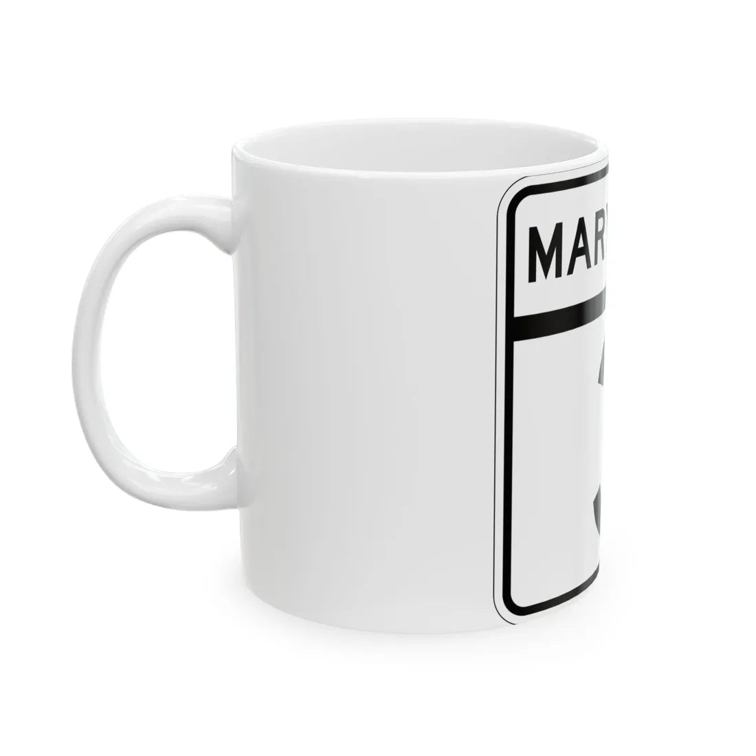 MD 3 (Maryland) (Road Sign) White Coffee Mug - Go Mug Yourself