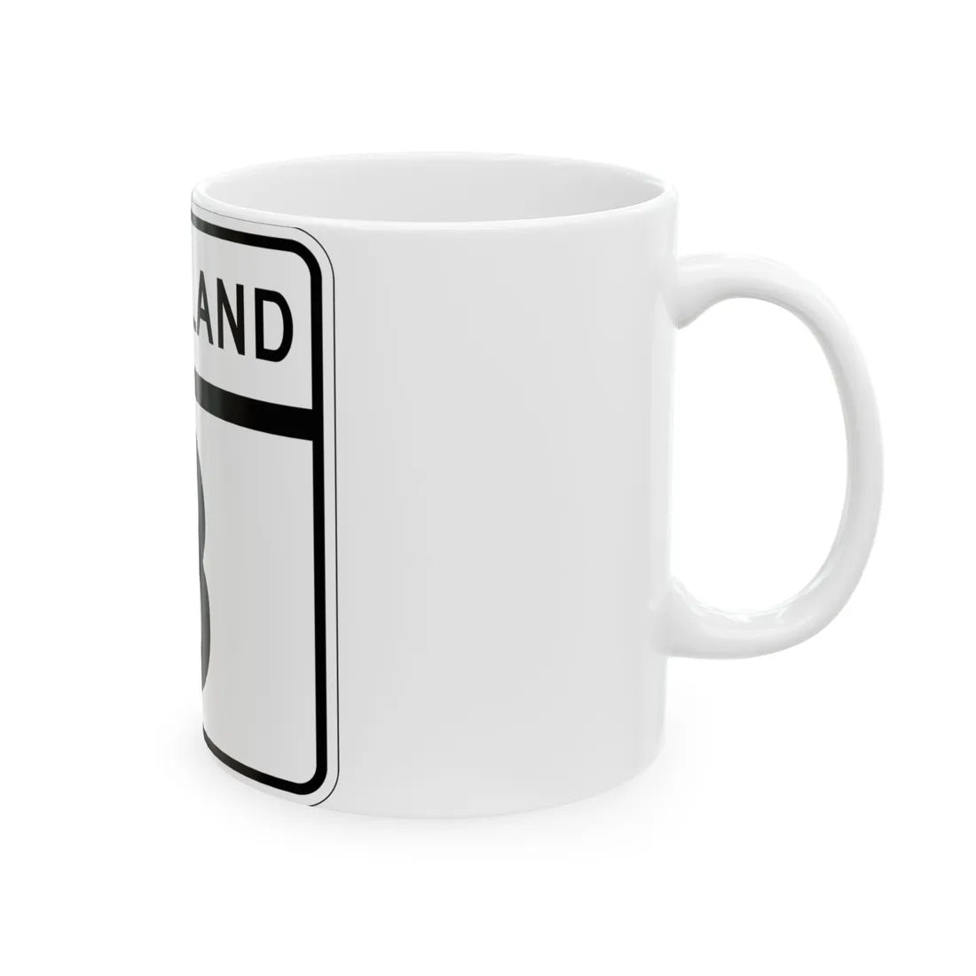 MD 3 (Maryland) (Road Sign) White Coffee Mug - Go Mug Yourself