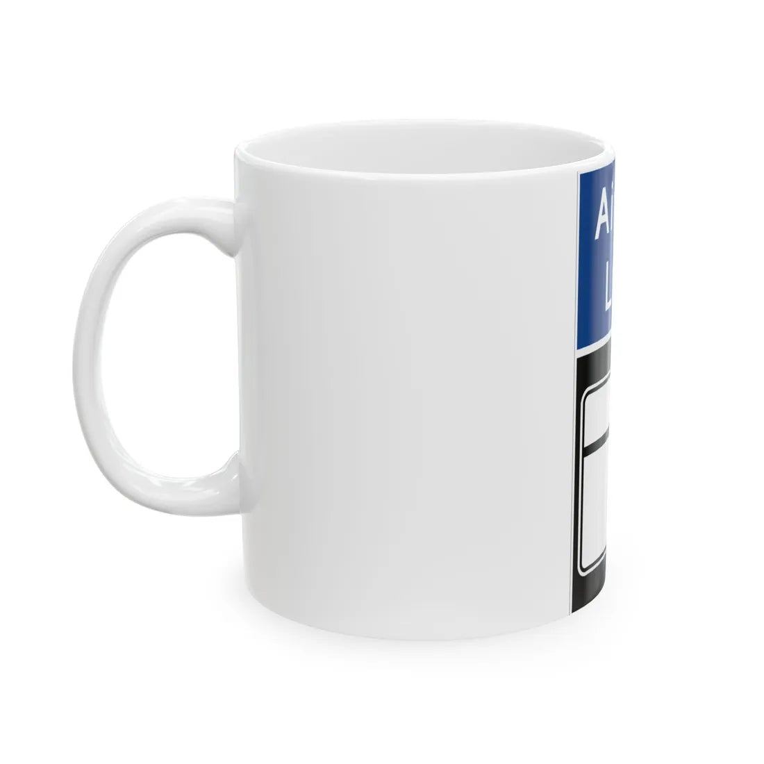 MD Blank Airport Loop (Maryland) (Road Sign) White Coffee Mug - Go Mug Yourself