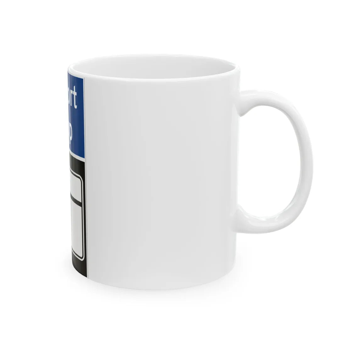 MD Blank Airport Loop (Maryland) (Road Sign) White Coffee Mug - Go Mug Yourself