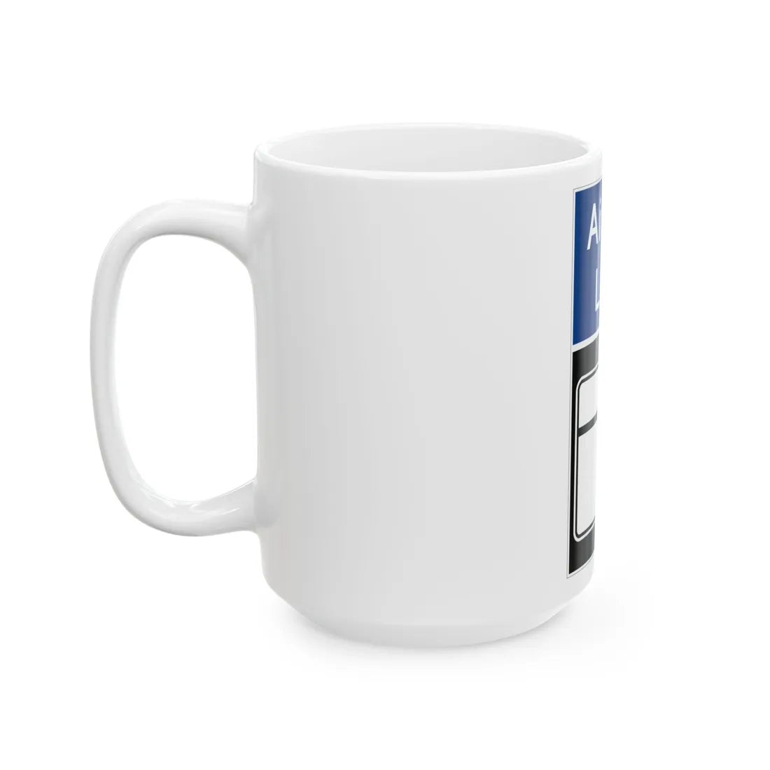 MD Blank Airport Loop (Maryland) (Road Sign) White Coffee Mug - Go Mug Yourself