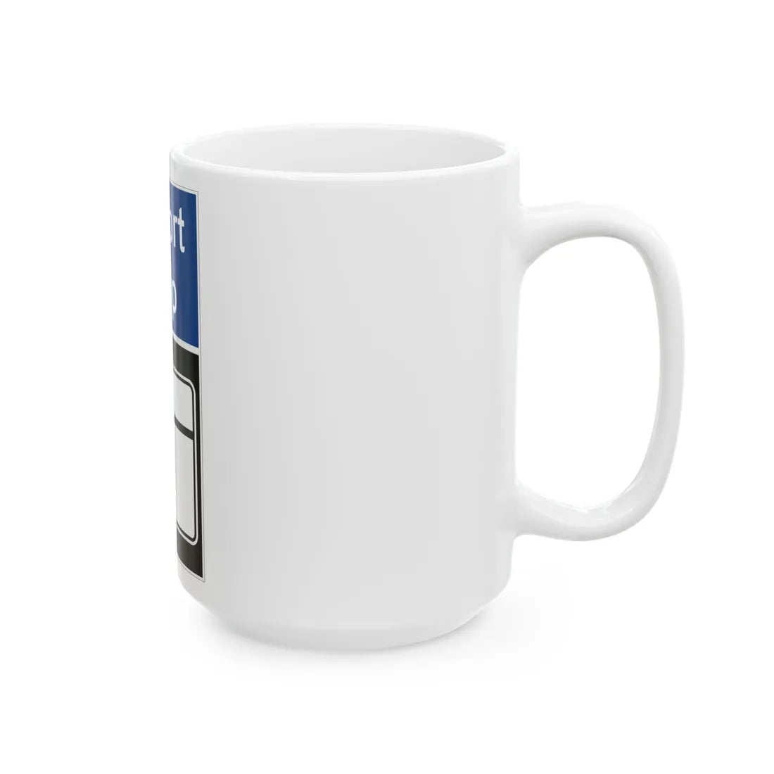 MD Blank Airport Loop (Maryland) (Road Sign) White Coffee Mug - Go Mug Yourself