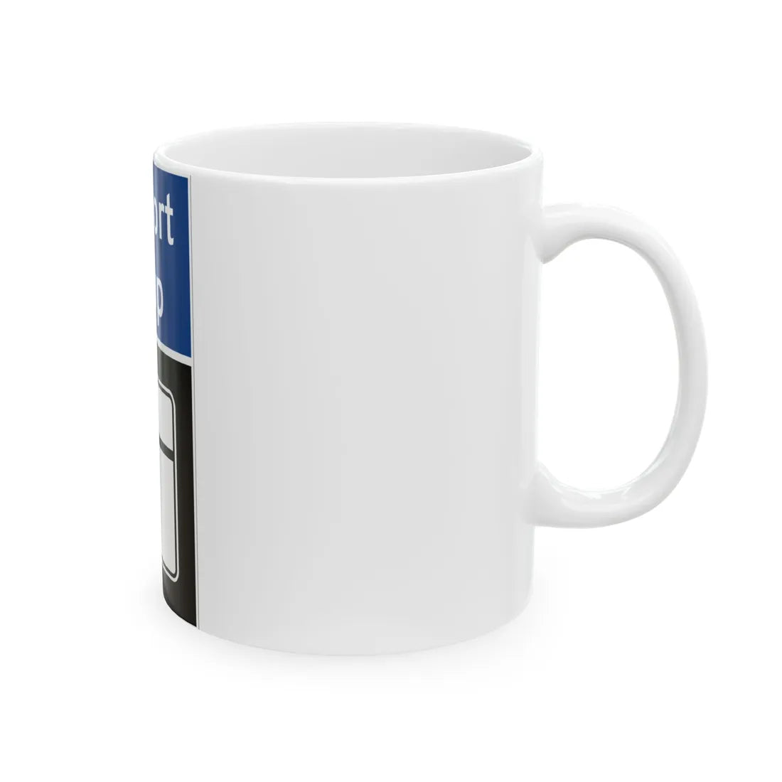 MD Blank Airport Loop narrow (Maryland) (Road Sign) White Coffee Mug - Go Mug Yourself