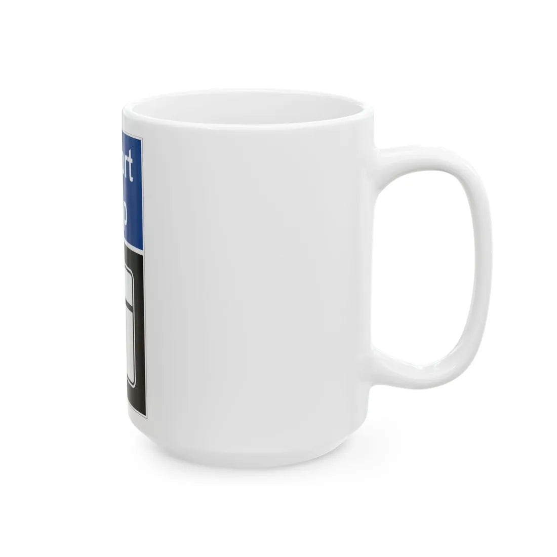 MD Blank Airport Loop narrow (Maryland) (Road Sign) White Coffee Mug - Go Mug Yourself