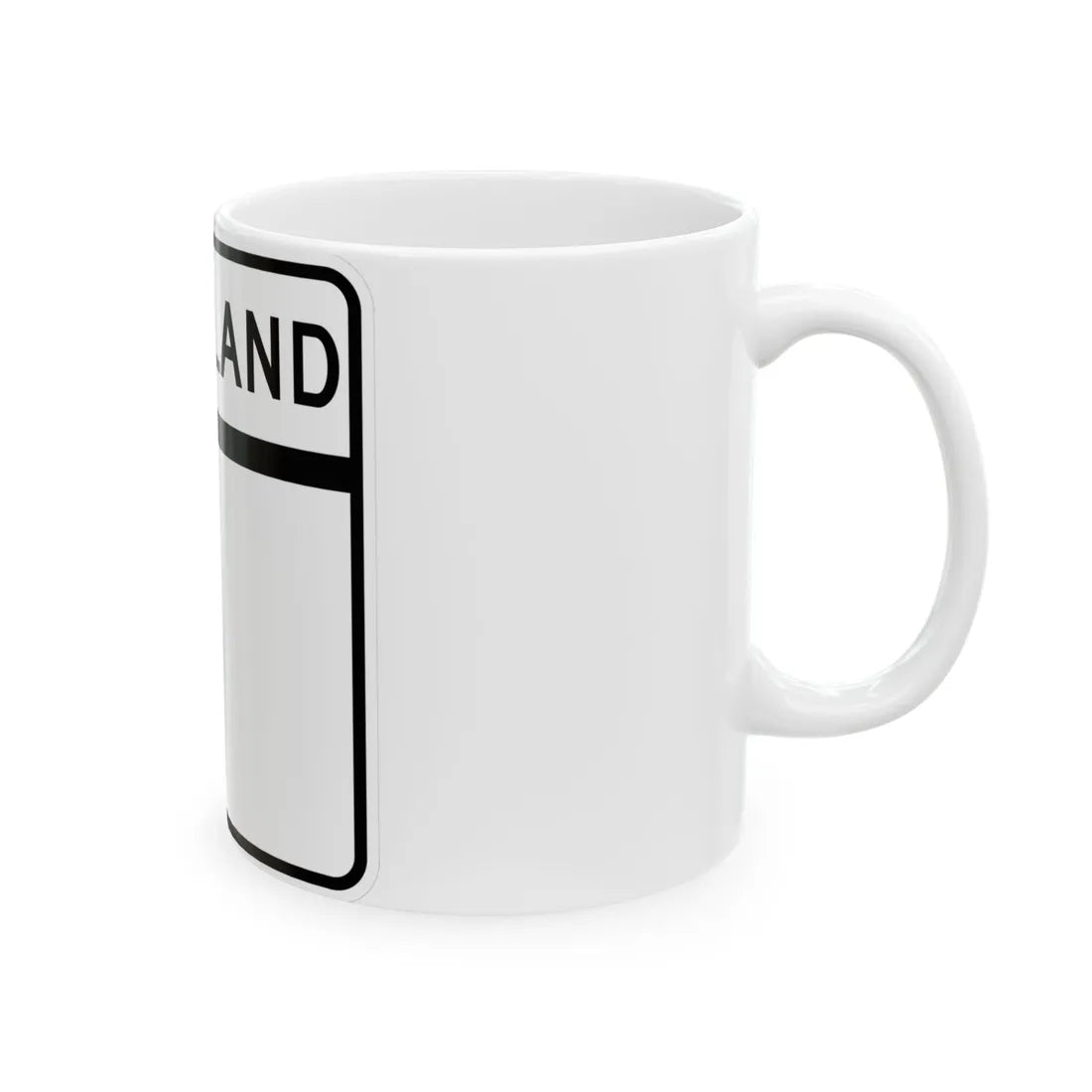 MD blank (Maryland) (Road Sign) White Coffee Mug - Go Mug Yourself