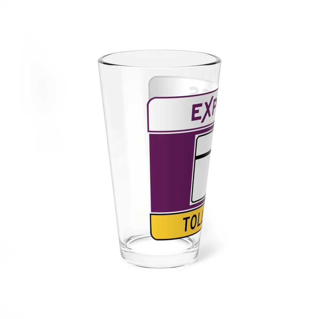 MD blank toll (Maryland) (Road Sign) Pint Glss 16oz - Go Mug Yourself