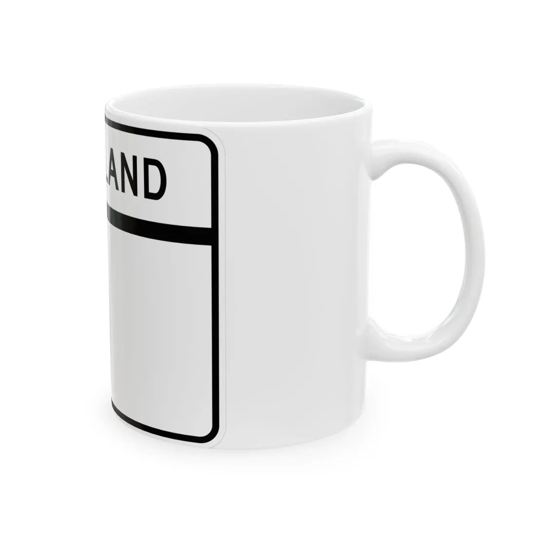 MD blank wide (Maryland) (Road Sign) White Coffee Mug - Go Mug Yourself