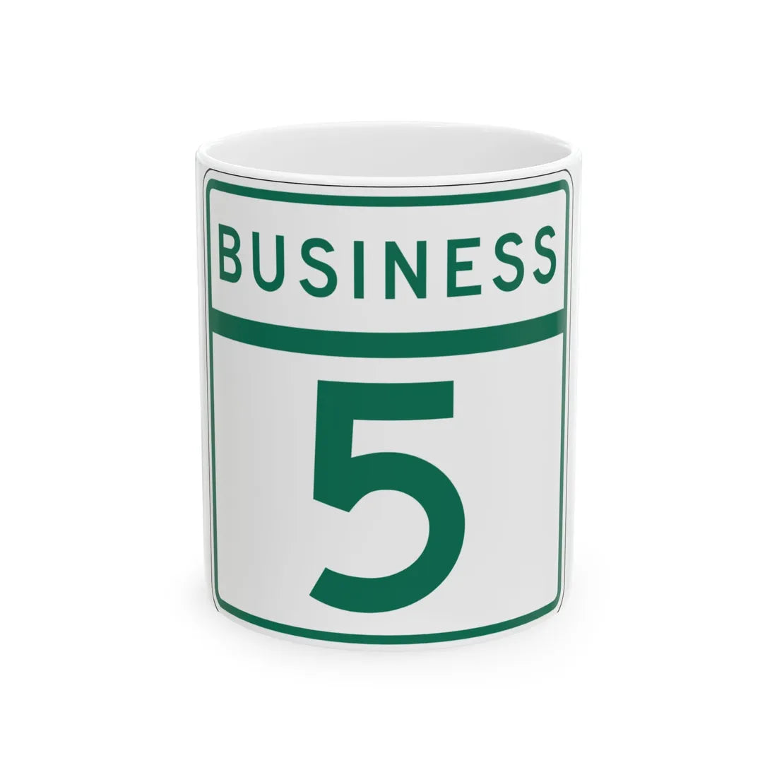 MD Business 5 (Maryland) (Road Sign) White Coffee Mug 11oz - Go Mug Yourself