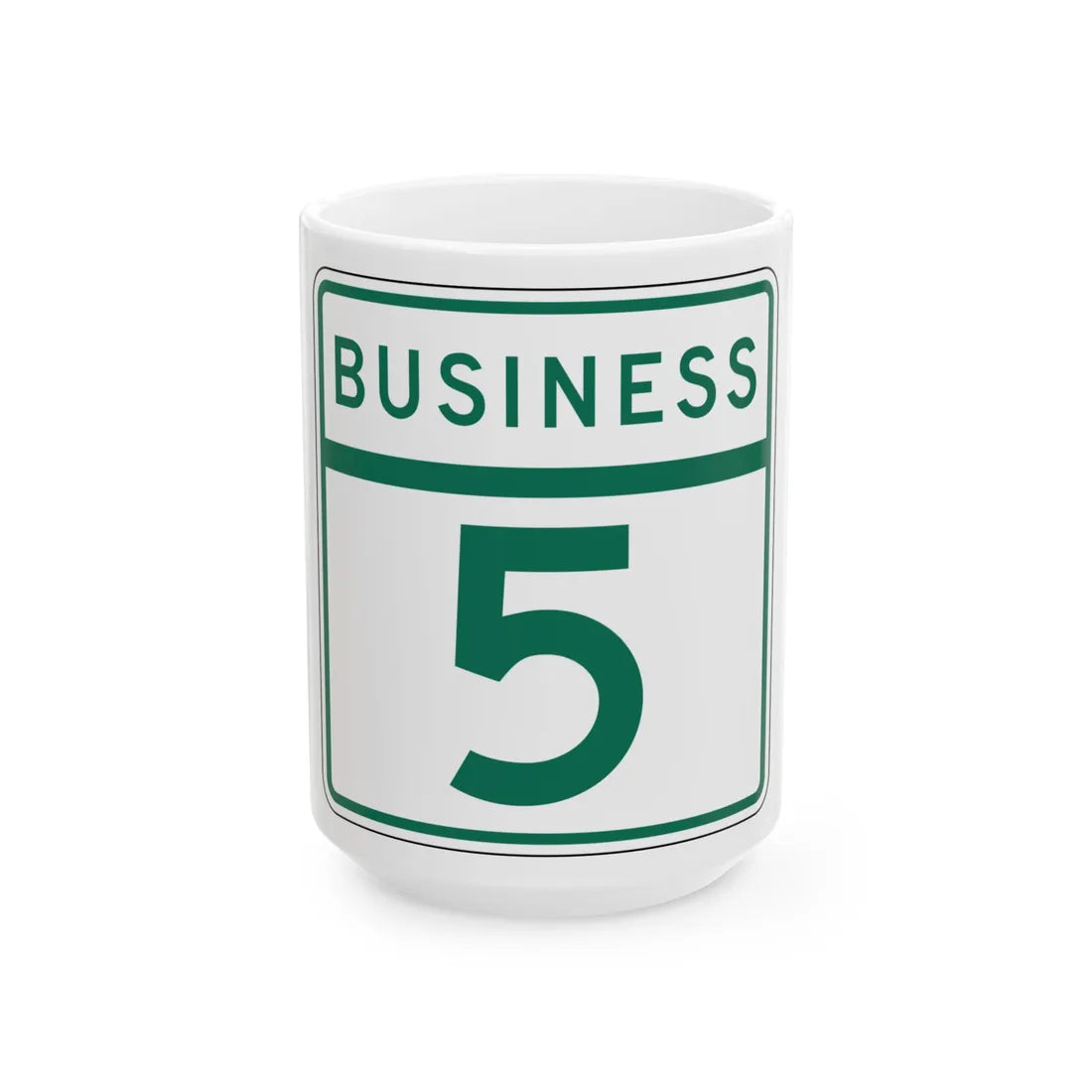 MD Business 5 (Maryland) (Road Sign) White Coffee Mug 15oz - Go Mug Yourself