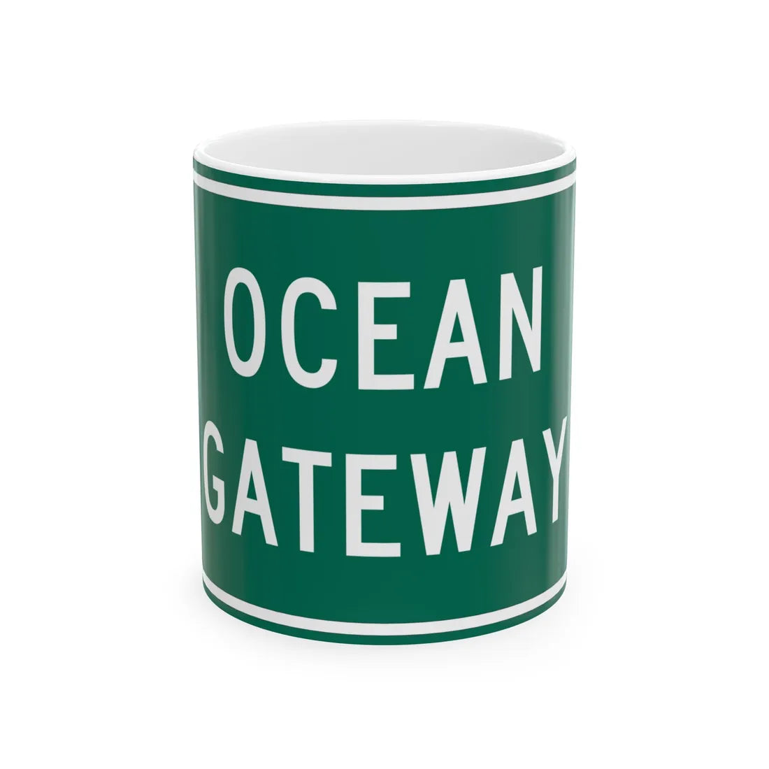 MD Ocean Gateway (Maryland) (Road Sign) White Coffee Mug 11oz - Go Mug Yourself