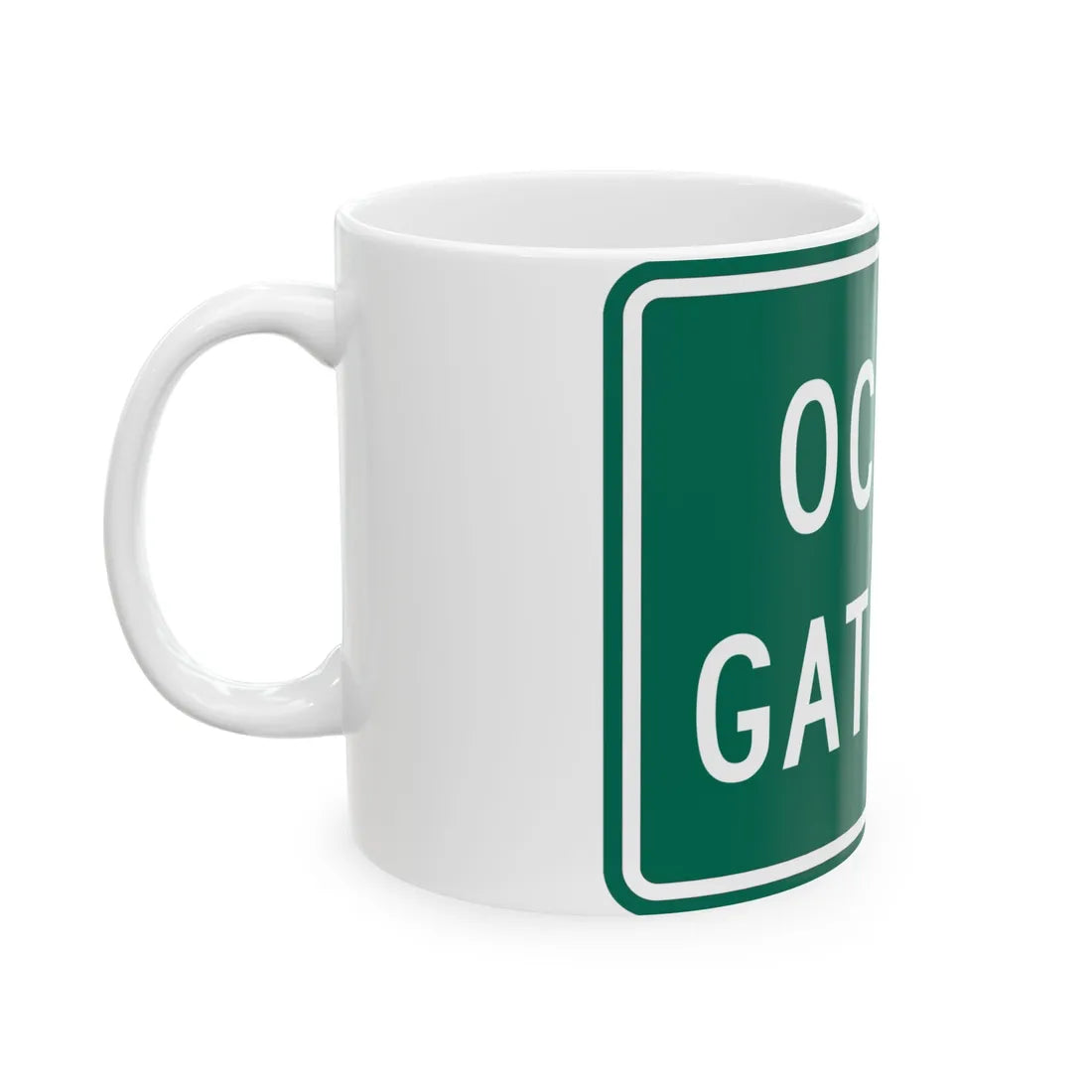 MD Ocean Gateway (Maryland) (Road Sign) White Coffee Mug - Go Mug Yourself