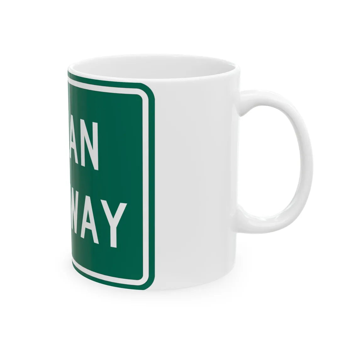 MD Ocean Highway (Maryland) (Road Sign) White Coffee Mug - Go Mug Yourself