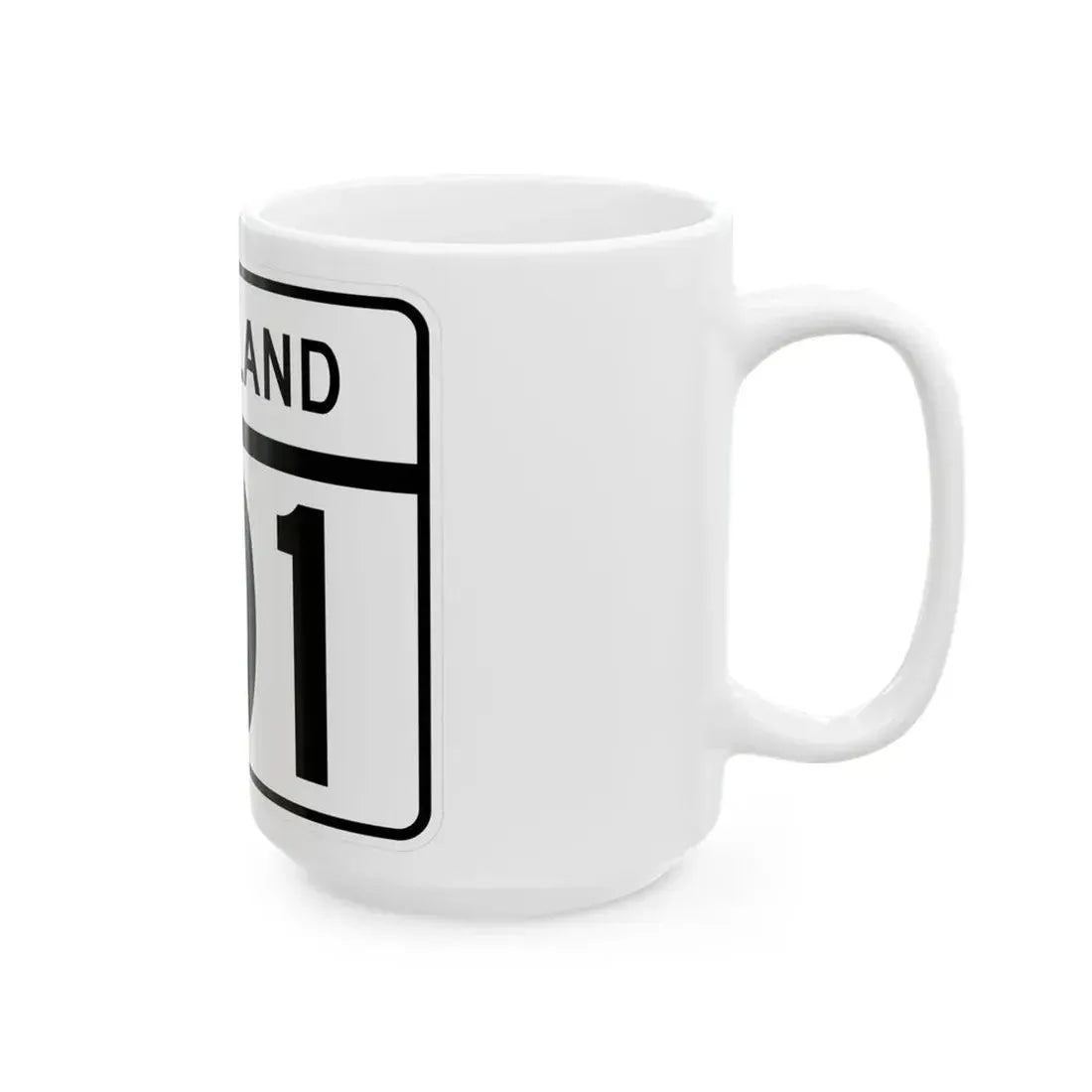 MD Route 101 (Maryland) (Road Sign) White Coffee Mug - Go Mug Yourself