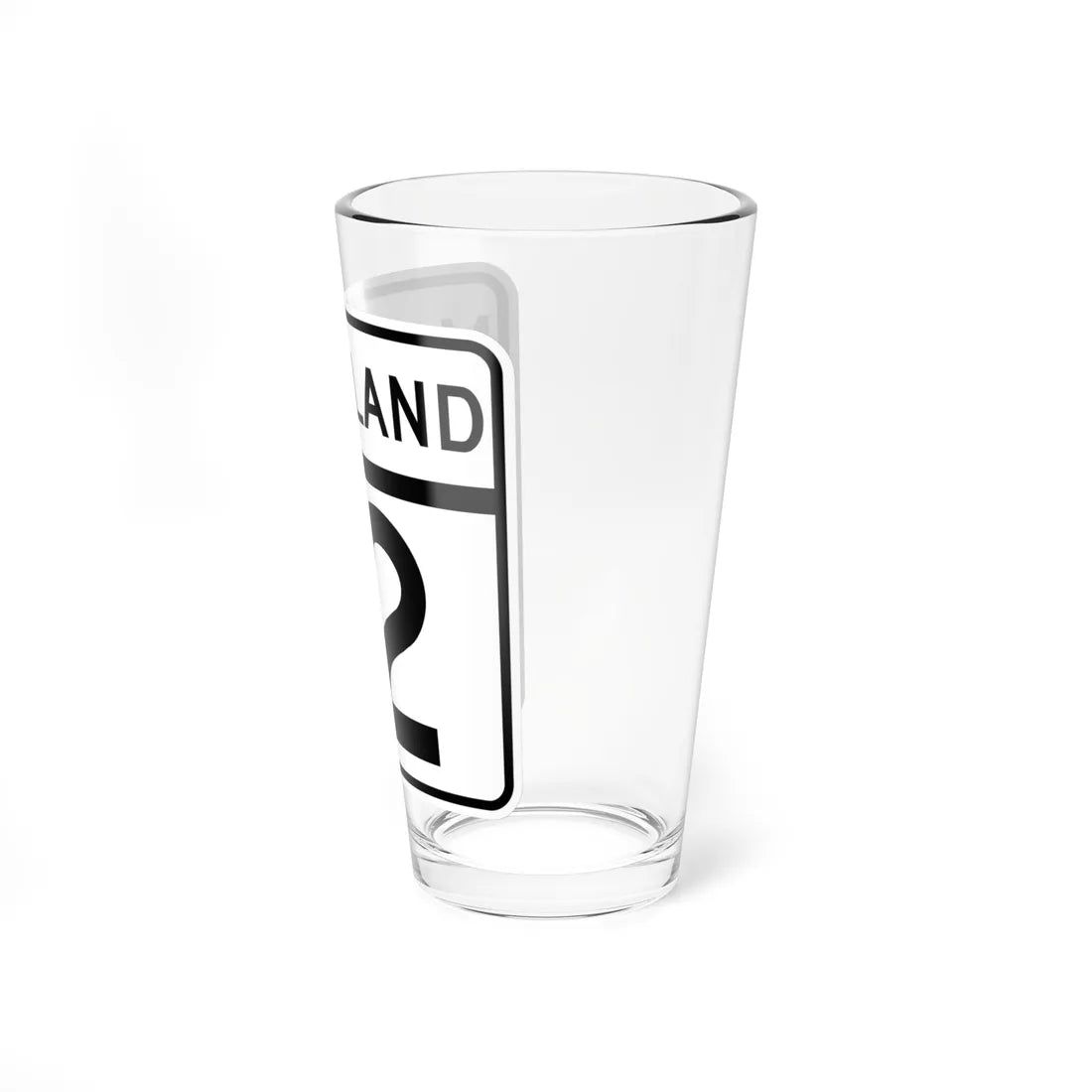 MD Route 12 (Maryland) (Road Sign) Pint Glass 16oz - Go Mug Yourself