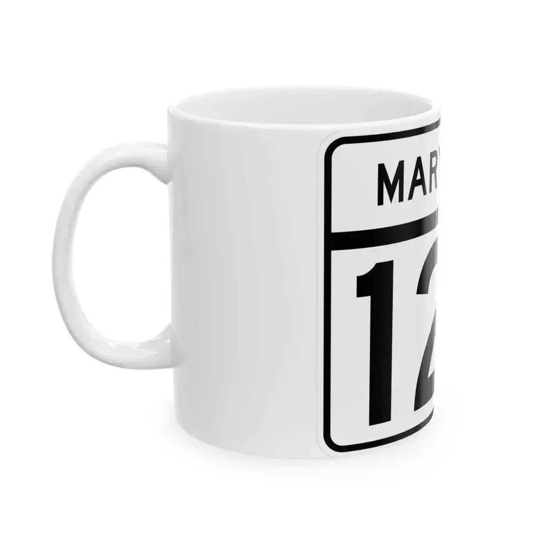 MD Route 123 (Maryland) (Road Sign) White Coffee Mug - Go Mug Yourself