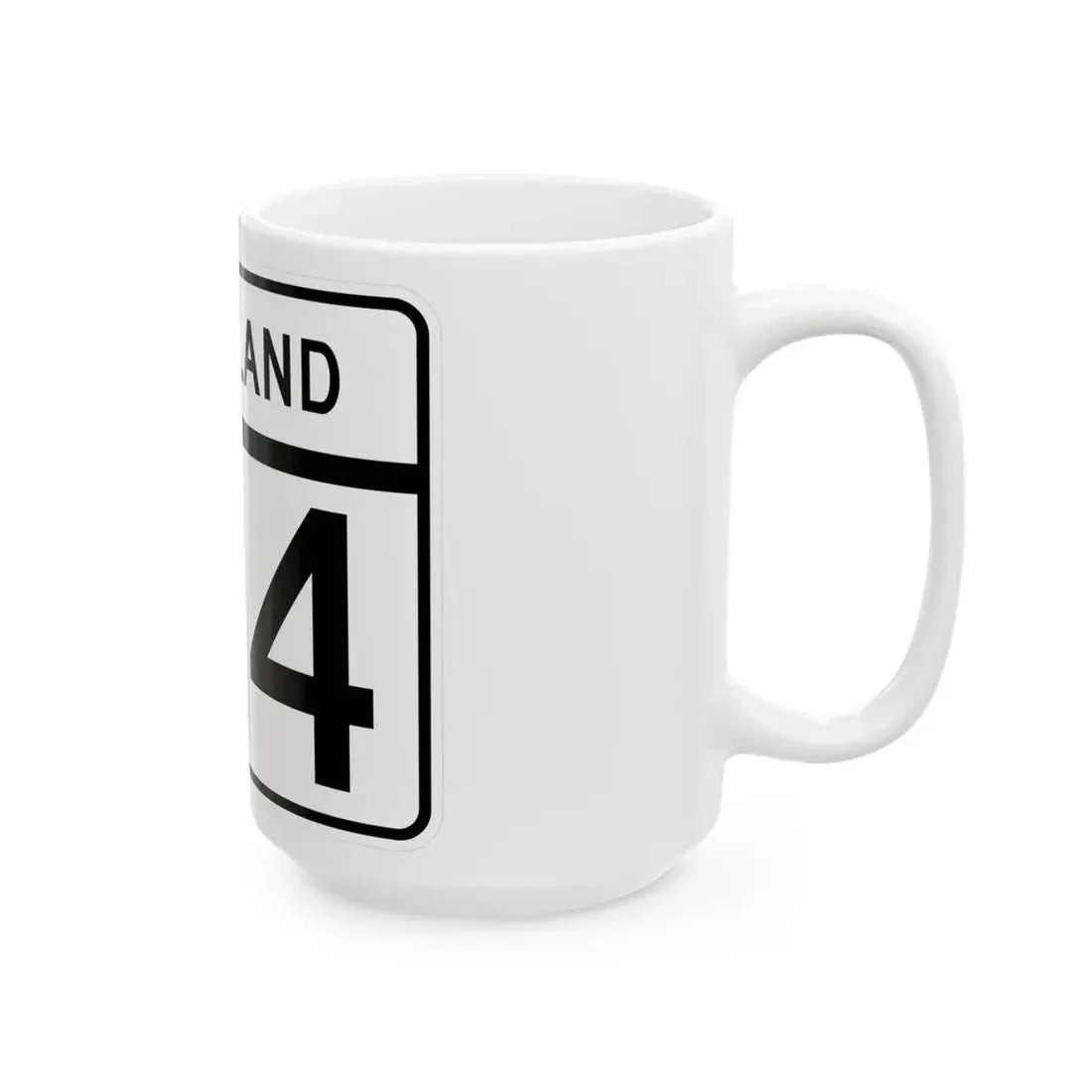 MD Route 124 (Maryland) (Road Sign) White Coffee Mug - Go Mug Yourself