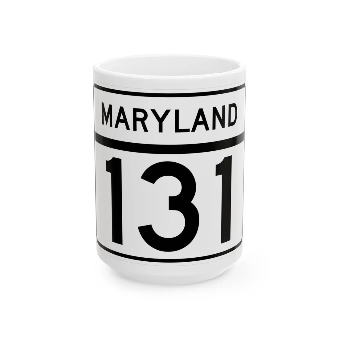 MD Route 131 (Maryland) (Road Sign) White Coffee Mug 15oz - Go Mug Yourself