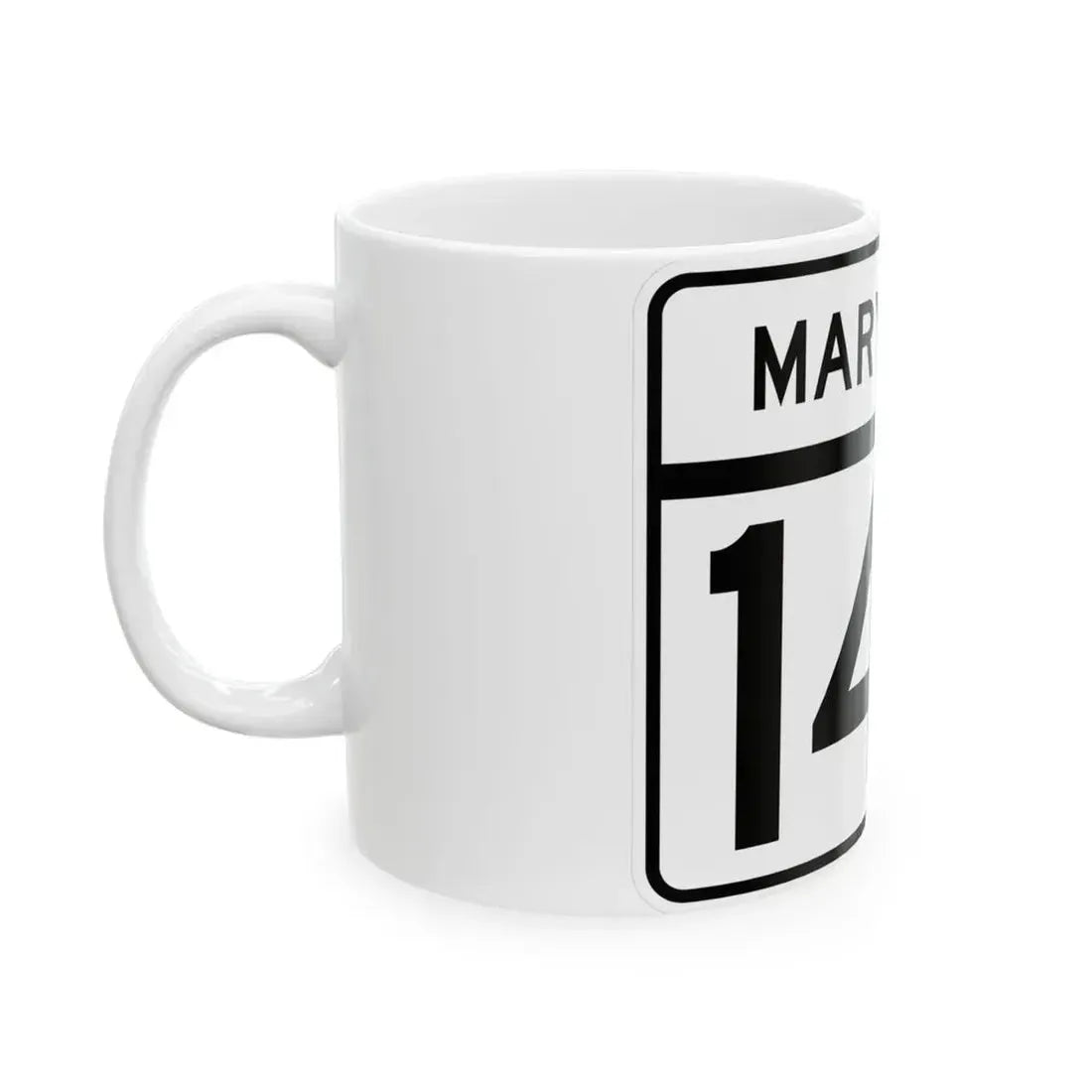 MD Route 143 (Maryland) (Road Sign) White Coffee Mug - Go Mug Yourself