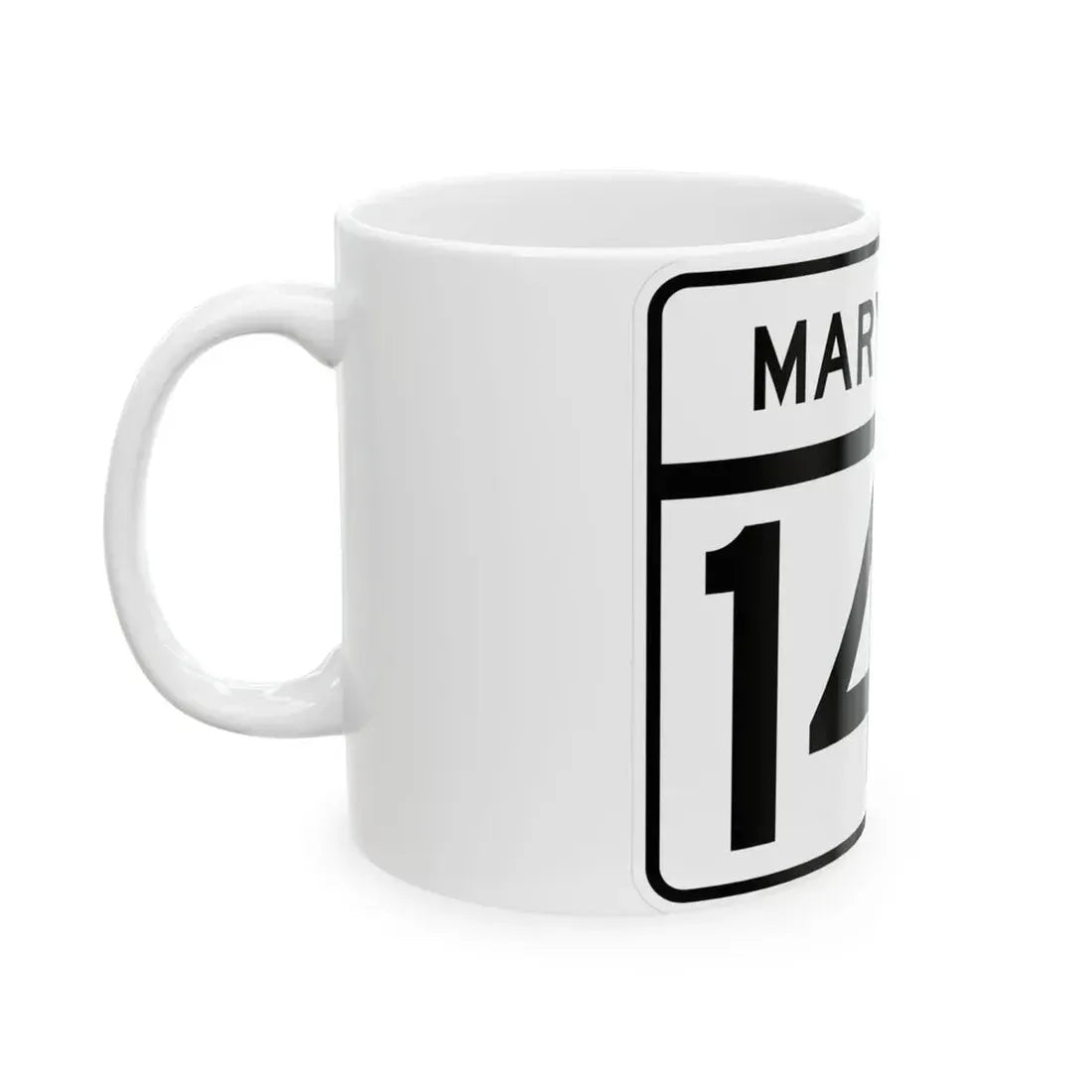 MD Route 144 (Maryland) (Road Sign) White Coffee Mug - Go Mug Yourself