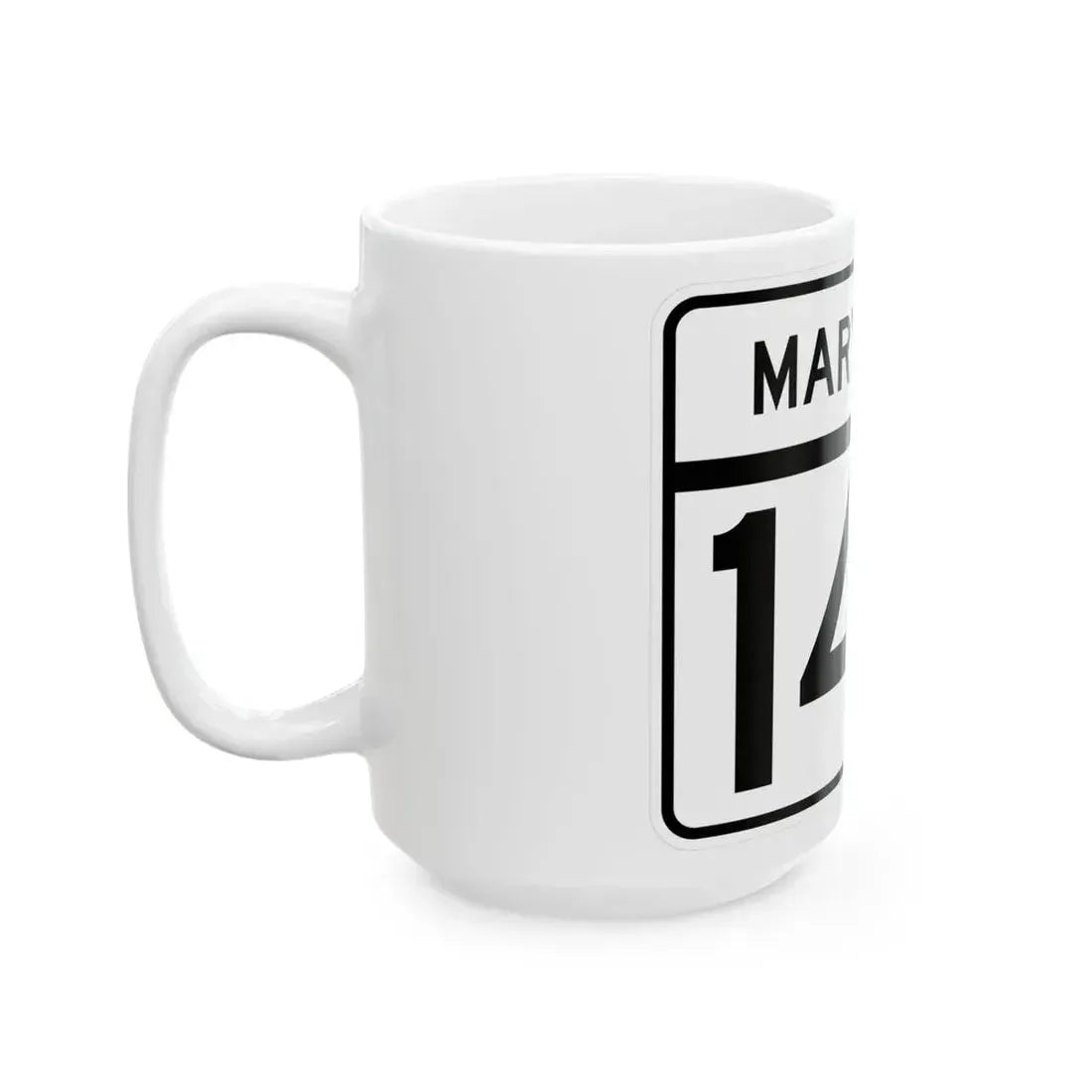 MD Route 144 (Maryland) (Road Sign) White Coffee Mug - Go Mug Yourself