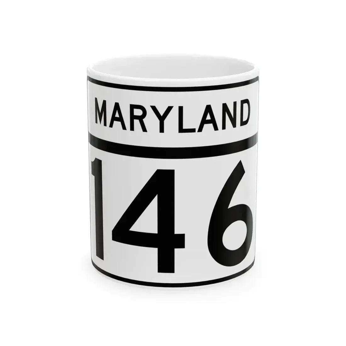 MD Route 146 (Maryland) (Road Sign) White Coffee Mug 11oz - Go Mug Yourself