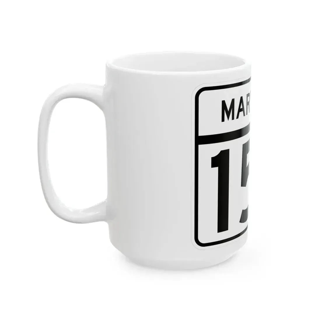 MD Route 153 (Maryland) (Road Sign) White Coffee Mug - Go Mug Yourself