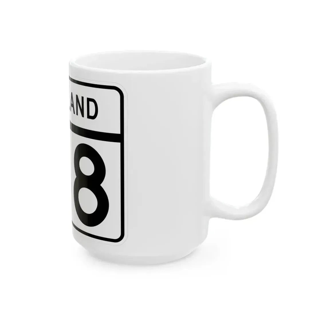 MD Route 158 (Maryland) (Road Sign) White Coffee Mug - Go Mug Yourself