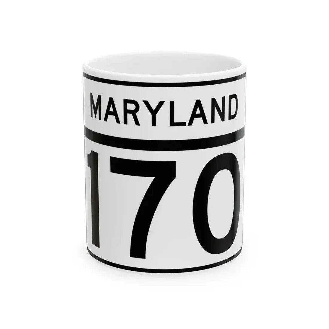 MD Route 170 (Maryland) (Road Sign) White Coffee Mug 11oz - Go Mug Yourself