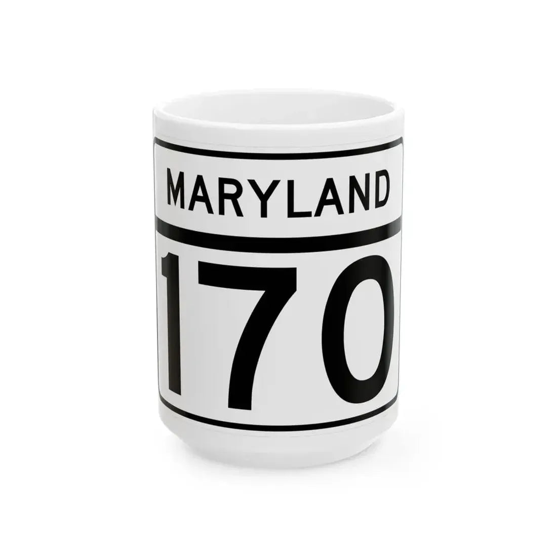 MD Route 170 (Maryland) (Road Sign) White Coffee Mug 15oz - Go Mug Yourself