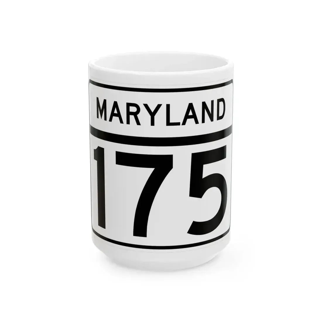 MD Route 175 (Maryland) (Road Sign) White Coffee Mug 15oz - Go Mug Yourself