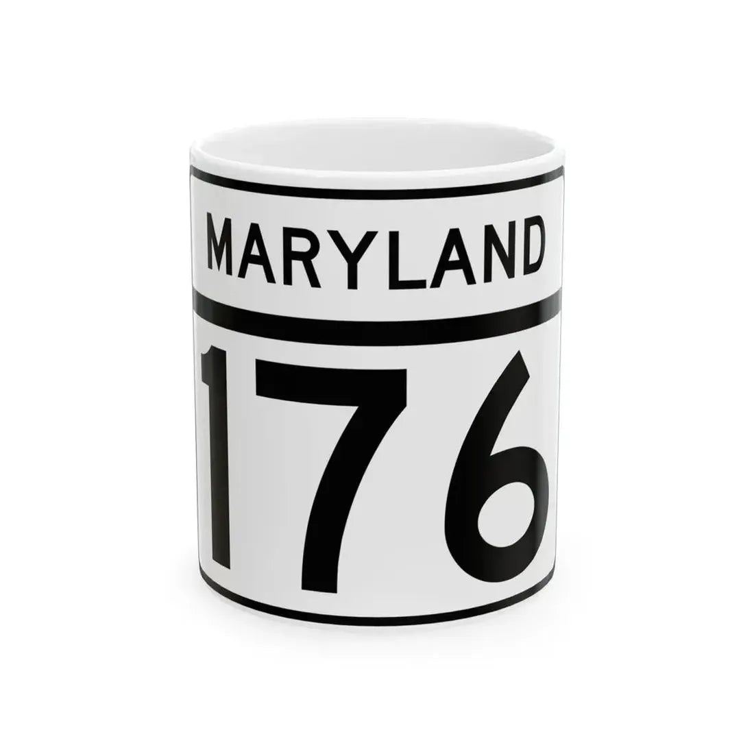 MD Route 176 (Maryland) (Road Sign) White Coffee Mug 11oz - Go Mug Yourself