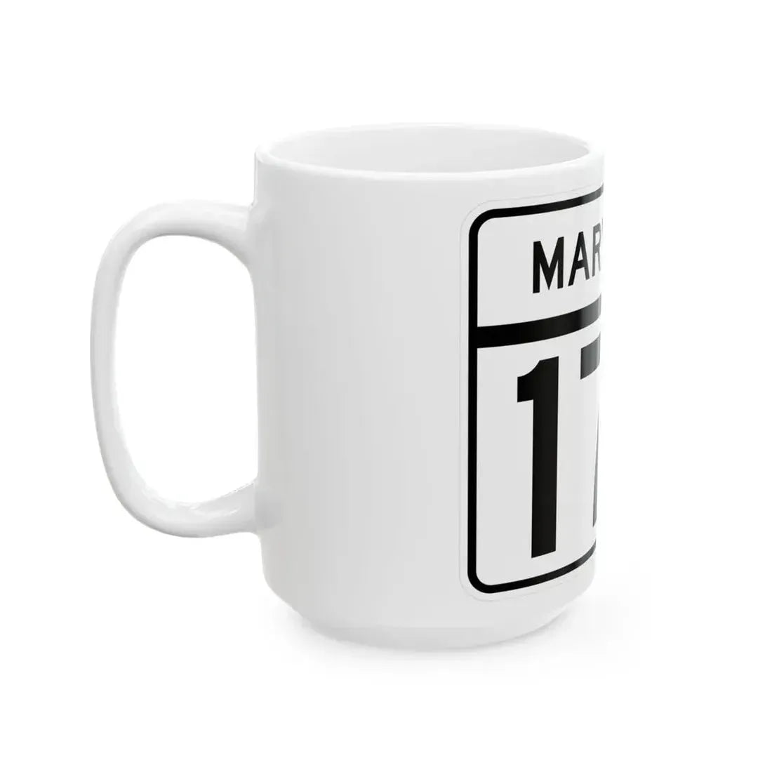 MD Route 177 (Maryland) (Road Sign) White Coffee Mug - Go Mug Yourself