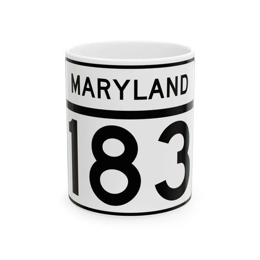MD Route 183 (Maryland) (Road Sign) White Coffee Mug 11oz - Go Mug Yourself