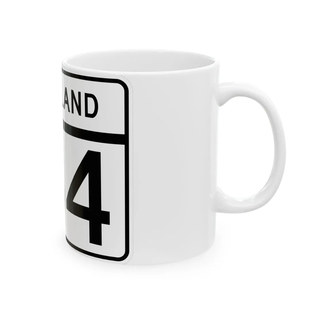 MD Route 184 (Maryland) (Road Sign) White Coffee Mug - Go Mug Yourself