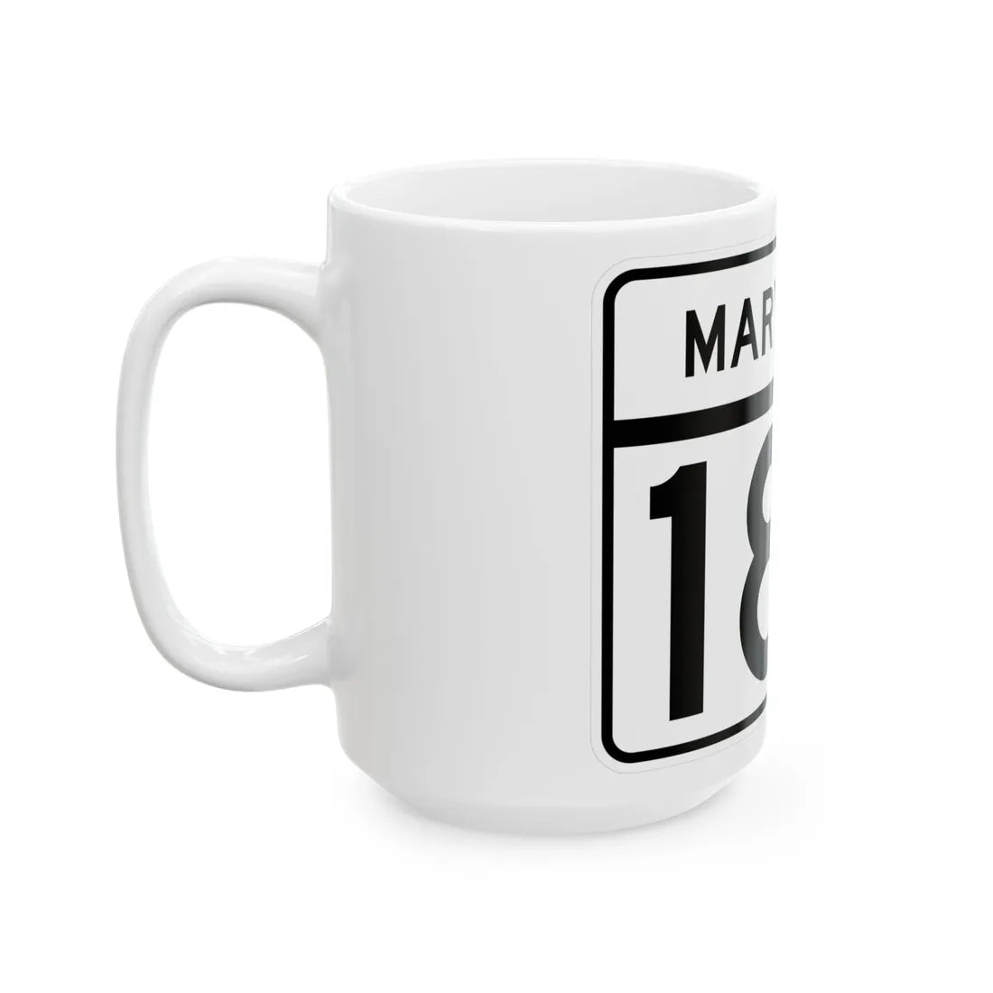 MD Route 184 (Maryland) (Road Sign) White Coffee Mug - Go Mug Yourself