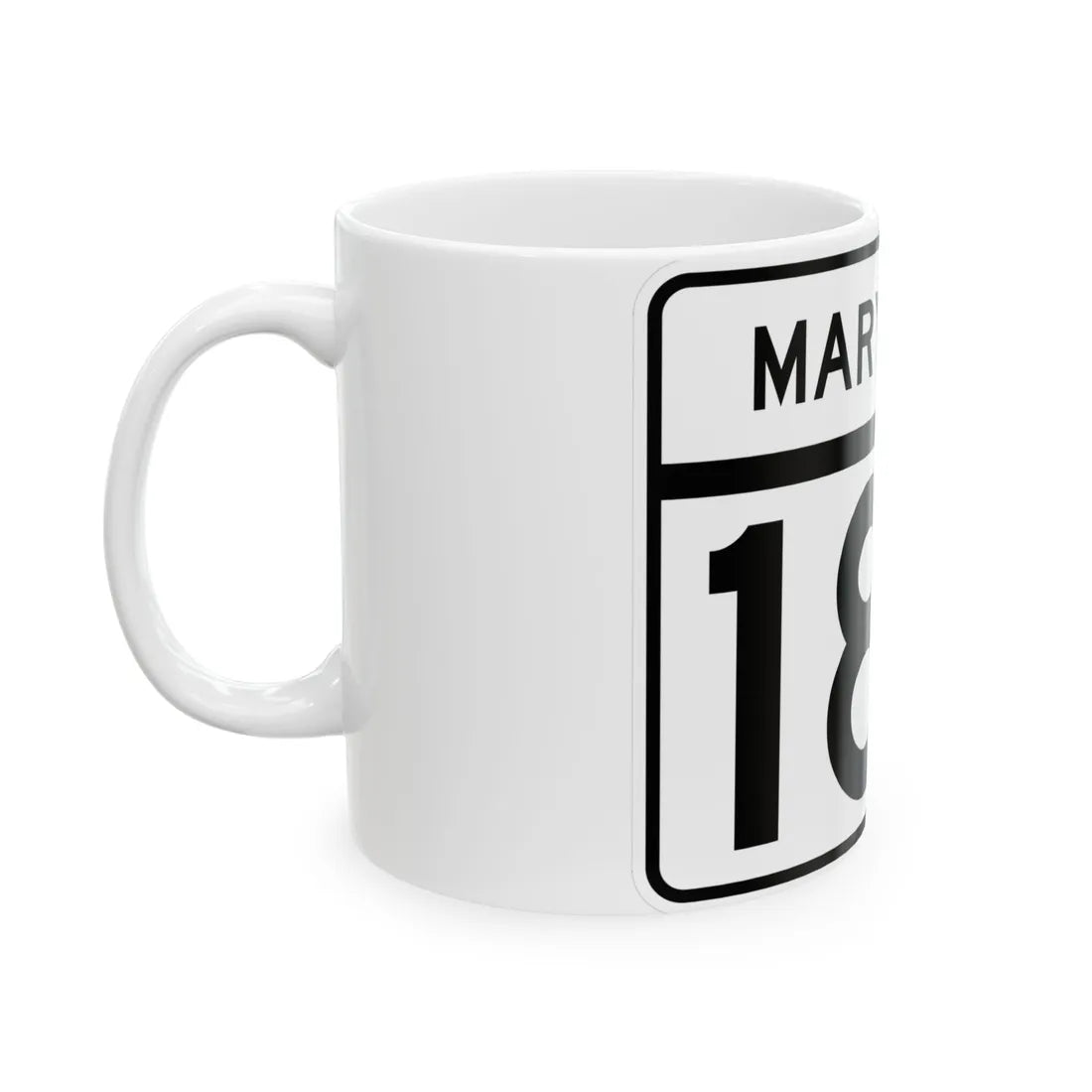 MD Route 185 (Maryland) (Road Sign) White Coffee Mug - Go Mug Yourself