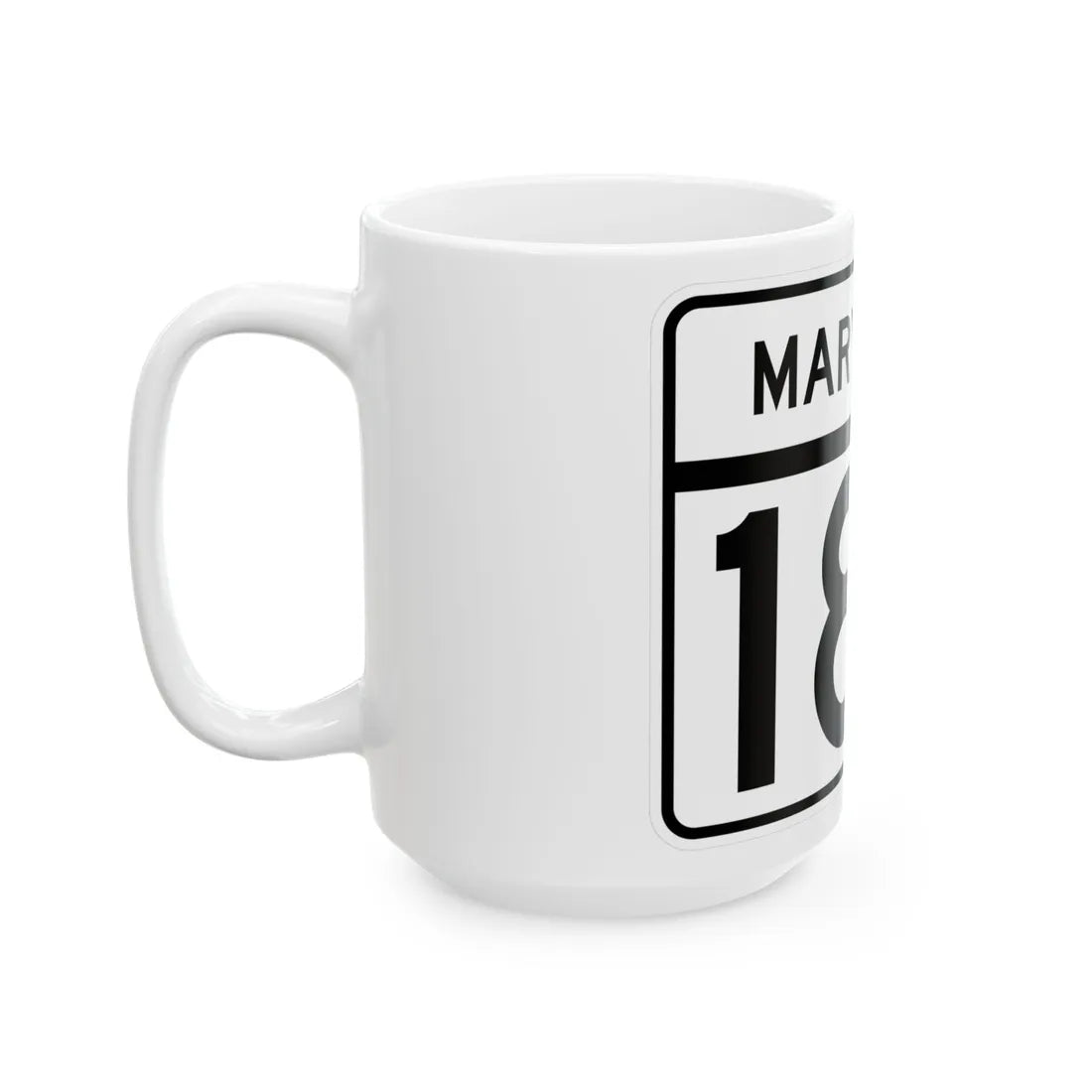MD Route 185 (Maryland) (Road Sign) White Coffee Mug - Go Mug Yourself